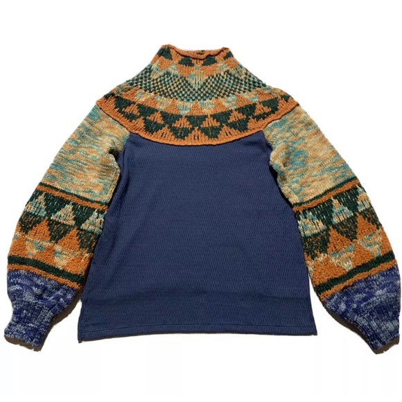 Free People Swit the Small Stuff Sweater Mock S - Picture 6 of 9